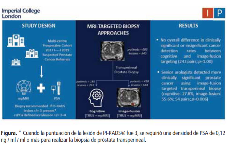 Hombre vs Máquina: eficacia comparativa de la Biopsia dirigida de Próstata Transperineal cognitiva y la dirigida por Fusión de imágenes